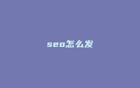 seo怎么发