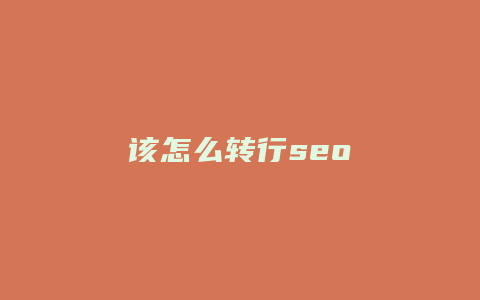 该怎么转行seo