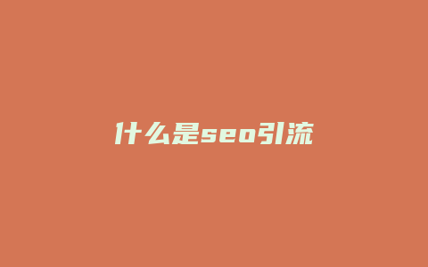 什么是seo引流