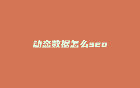 动态数据怎么seo