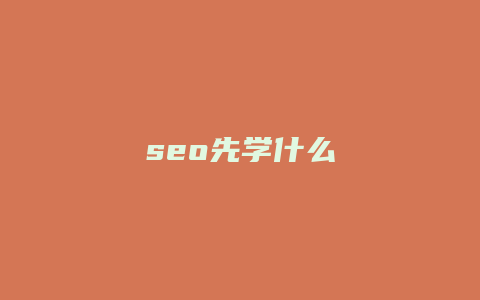 seo先学什么