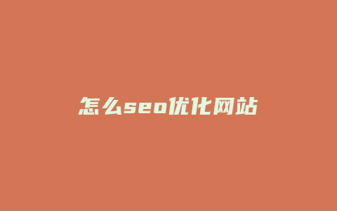 怎么seo优化网站