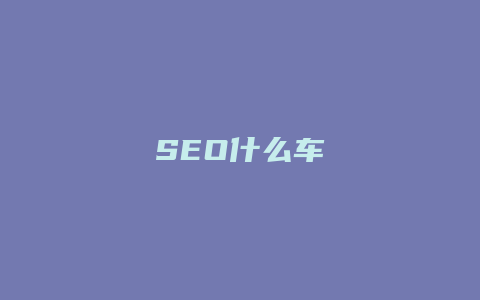 SEO什么车