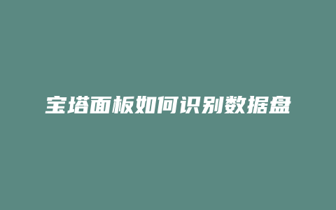 宝塔面板如何识别数据盘
