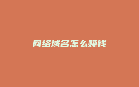 网络域名怎么赚钱