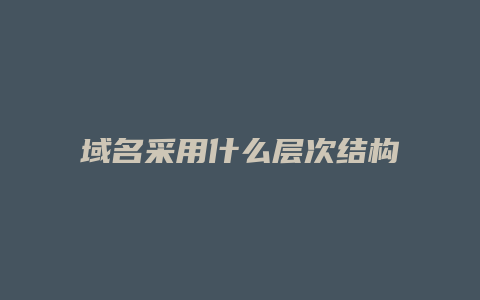 域名采用什么层次结构