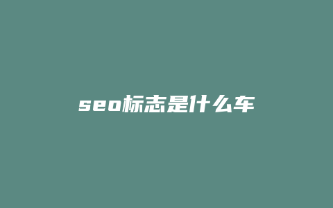 seo标志是什么车